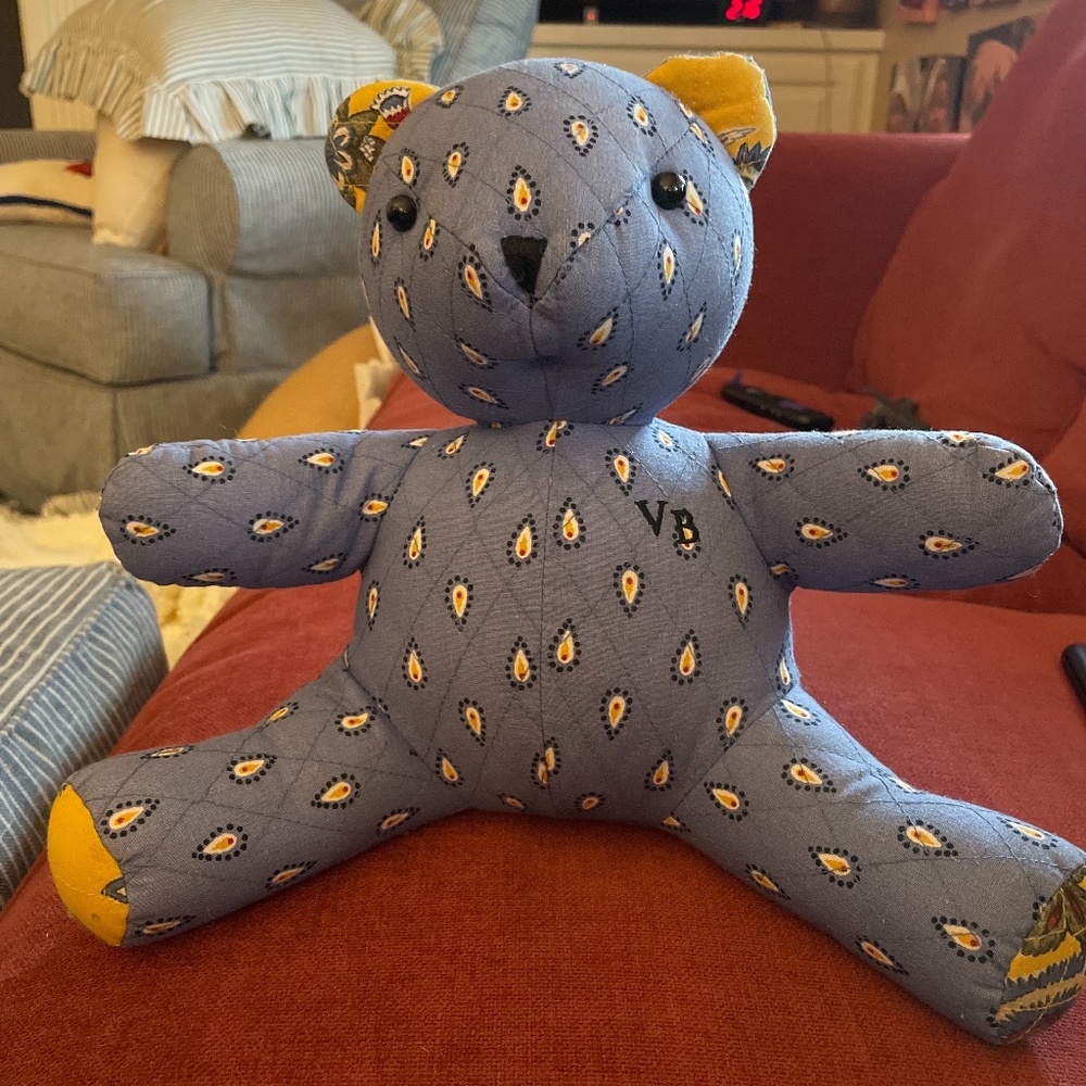 Vera Bradley quilted teddy bear